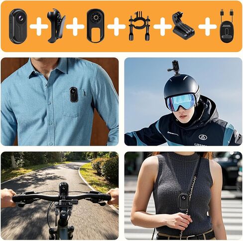 2K Mini Body Camera with 0.85" Screen,Thumb Size Small POV Camera with WiFi,Tiny Wearable Action Camera Magnetic Camcorder for Vlogging Work Cycling Motorcycle Pet Travel in Kuwait