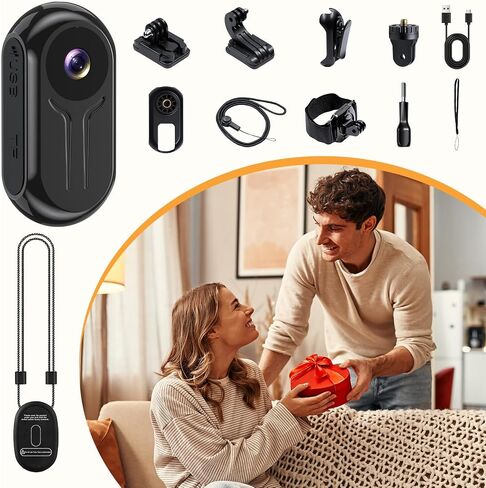 2K Mini Body Camera with 0.85" Screen,Thumb Size Small POV Camera with WiFi,Tiny Wearable Action Camera Magnetic Camcorder for Vlogging Work Cycling Motorcycle Pet Travel in Kuwait