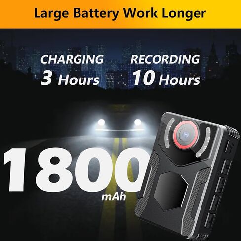 Body Camera with Audio and Video Recording: 1080P FHD Body Cam, 128GB Wearable Pocket Camera, Night Vision, 10HR Battery, 2.0" Screen Bodycam for Work, Outdoor, Travel, Fishing, Pet Walking in Kuwait