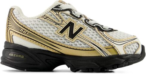 New Balance 740 Bungee Kids | Infant Boys Running Inspired (IZ740GM) (Sea Salt/Black/Gold Metallic) in Kuwait