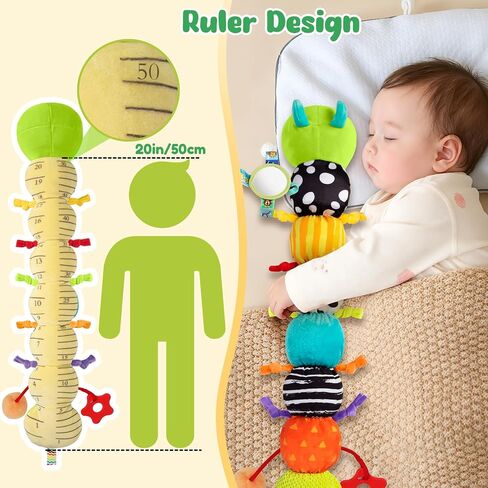 Baby Sensory Toy for 6-12 Months, Plush Beehive with 5 Interactive Bee Toys | Stuffed Animal Toys with Rattle, Crinkle, Music, Squeaker, Mirror, Early Development Toy, Infant Tummy Time Toy, Newborn Gift in Kuwait