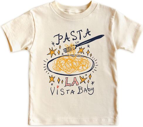 Pasta La Vista Baby Toddler T-Shirt - Funny Italian Kids Tee for Boys Girls - Cute Pasta Shirt Outfit in Kuwait