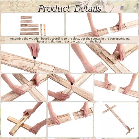 6 ft Large Wooden Standing Cross Christian Religious Wedding Decoration Set with White Draping Fabric and LED Lights, Rustic Standing Church Cross for Wedding, Baptism, Communion Party Decor in Kuwait