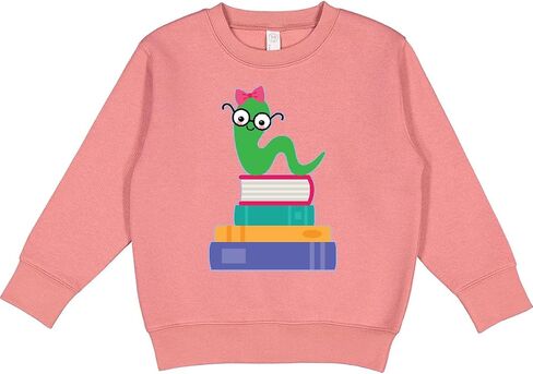 inktastic Bookworm Girls Reading Toddler Sweatshirt in Kuwait