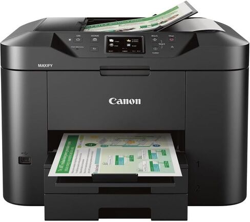 Canon MAXIFY MB2720 Home Office All-in-One Printer for Home Office, Small Business, Reports, Labels and Efficient Wireless Printing (0958C002) + Printer Cable + Cleaning Kit + More (8pc Bundle) in Kuwait