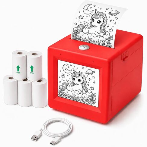 AI Voice Activated Sticker Printer with HD Screen, Smart Portable Printing Device, Instant AI Art Sticker Maker for Home DIY, Parent-Child Creation, Daily Labeling & Fun Crafting in Kuwait
