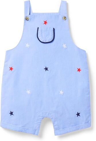 Janie and Jack Flag Embroidered Overall (Infant) in Kuwait