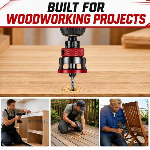 9PCS Countersink Drill Set, Collar Stops When Touching Wood | Low-Friction Collar Won’t Scratch Wood, 82° Cutters Make Clean Countersinks for Cabinets, Furniture and Woodworking. in Kuwait