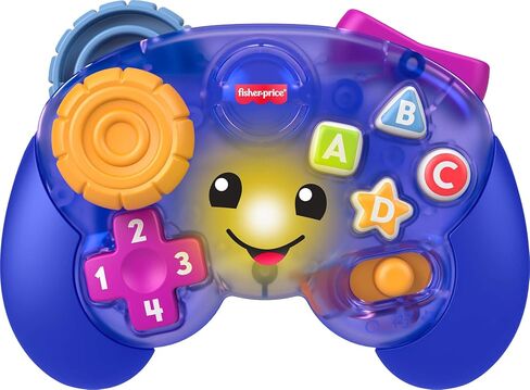 Fisher-Price Laugh & Learn Game & Learn Controller, Purple | Pretend Game Controller, Video Game Activity with Lights & Music, Infants & Toddlers Ages 6+ Months in Kuwait