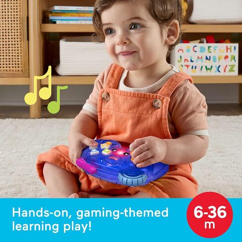 Fisher-Price Laugh & Learn Game & Learn Controller, Purple | Pretend Game Controller, Video Game Activity with Lights & Music, Infants & Toddlers Ages 6+ Months in Kuwait