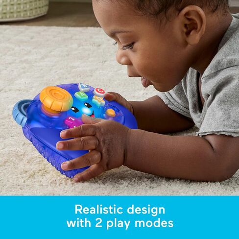 Fisher-Price Laugh & Learn Game & Learn Controller, Purple | Pretend Game Controller, Video Game Activity with Lights & Music, Infants & Toddlers Ages 6+ Months in Kuwait