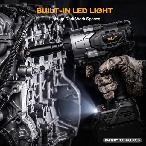 1/2" Impact Wrench, Compatible with DeWalt 20V Battery, 1500N.m(1106Ft-Lbs) High Torque Brushless Impact Gun with 3-Speed, 4 Sockets for Car/Truck (Bare Tool & NO Battery) in Kuwait