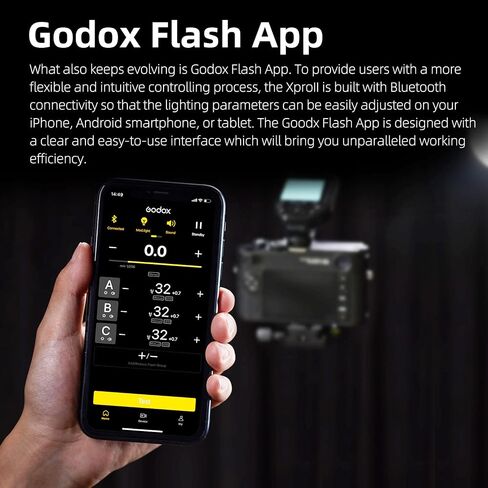 Godox XProII-F TTL Wireless Flash Trigger 1/8000s HSS, TCM Instantaneous Switching, APP Control, 16 Groups 32 Channels, Large LCD Display, Stable Signal, Responsive, Suitable for Fujifilm Cameras in Kuwait