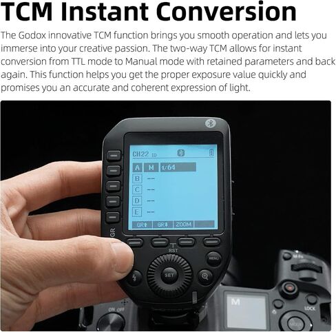 Godox XProII-F TTL Wireless Flash Trigger 1/8000s HSS, TCM Instantaneous Switching, APP Control, 16 Groups 32 Channels, Large LCD Display, Stable Signal, Responsive, Suitable for Fujifilm Cameras in Kuwait