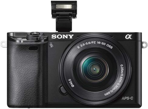 Sony Alpha a6000 Mirrorless Digitial Camera 24.3MP SLR Camera with 3.0-Inch LCD (Black) w/ 16-50mm Power Zoom Lens (Renewed) in Kuwait