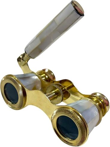 Brass Opera Glasses Mother of Pearl Binoculars 3X Magnification Theatre Use in Kuwait