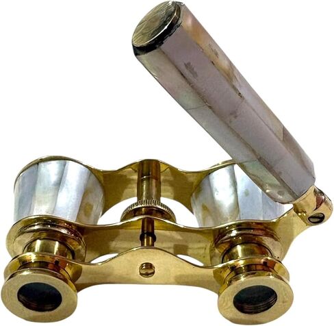Brass Opera Glasses Mother of Pearl Binoculars 3X Magnification Theatre Use in Kuwait