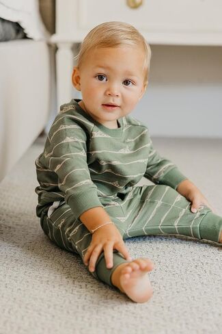 Copper Pearl Jogger Pant: Fashionable and Functional Design, Baby Joggers and Toddler Joggers with Pockets, Sized 0-3 Months to 5T, Baby Clothes in Timeless Patterns - Teton, 4T in Saudi Arabia