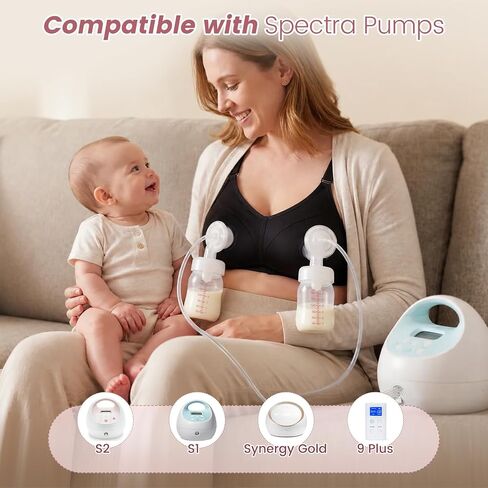 Breast Pump Parts Compatible with Spectra S1/S2/9 Plus/SG Breastpump, Replacement Duckbill Valve, Backflow Protector, Membrane, Tubing for Spectra with Storage Bag, Not Original S2 Accessories, 14 PCS in Kuwait