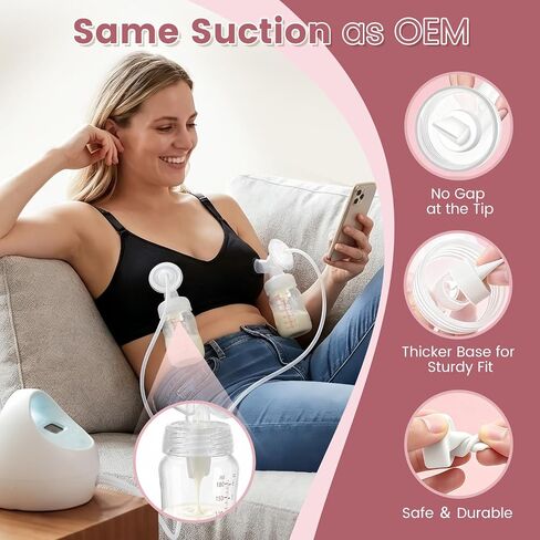 Breast Pump Parts Compatible with Spectra S1/S2/9 Plus/SG Breastpump, Replacement Duckbill Valve, Backflow Protector, Membrane, Tubing for Spectra with Storage Bag, Not Original S2 Accessories, 14 PCS in Kuwait