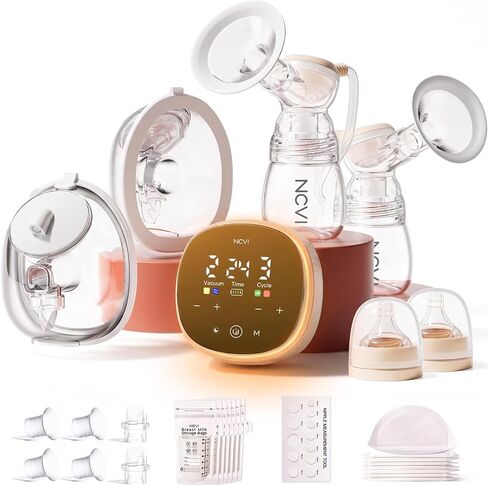 NCVI Electric Breast Pump, 2-in-1 Wearable & Bottle Breast Pump with Micro-Vibration Comfort, 4 Modes 9 Levels, 4400mAh Rechargeable Hands-Free Portable Pump for Home, Work & Travel in Kuwait