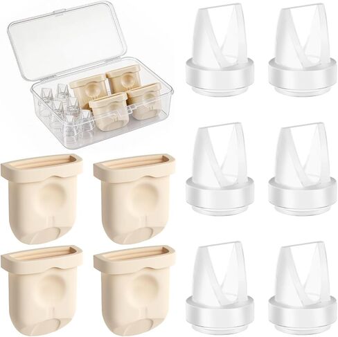 Breast Pump Replacement Parts 6 Duckbill Valves & 4 Silicone Diaphragms with Storage Case, Compatible with Eufy S1 Pro S1 E10 E20 Pump Parts, BPA Free Wearable Breast Pump Accessories in Kuwait