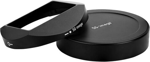 Metal Square Lens Hood Set Compatible with SG-image AF 35mm f/2.2 & AF 25mm f/1.8 Lenses, Premium Aluminum Camera Lens Shade with Cap (Silver) in Kuwait