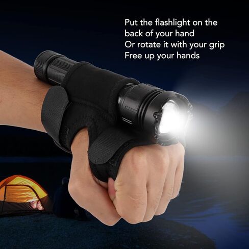 Wrist Flashlight Holster Diving Torch Arm Holder Universal Adjustable Thickened Wrist Strap Scuba Dive Lights Accessories for Diving in Kuwait