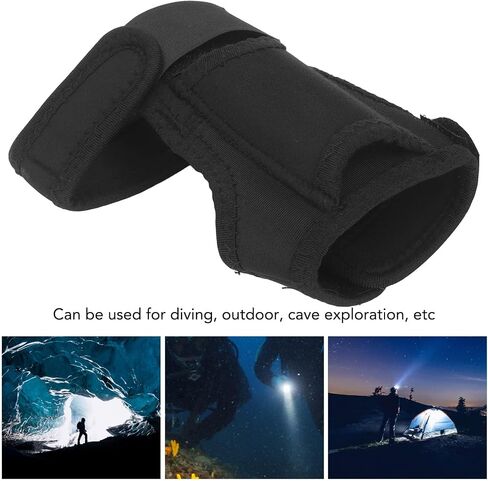 Wrist Flashlight Holster Diving Torch Arm Holder Universal Adjustable Thickened Wrist Strap Scuba Dive Lights Accessories for Diving in Kuwait