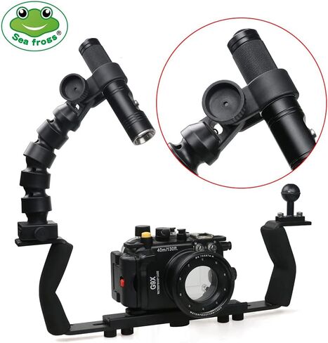 Sea frogs 8" Diving YS Flex Joint Arm System for Underwater Photography | compatible with Waterproof Camera Housing Accessory in Kuwait