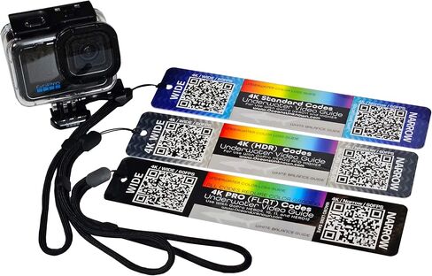 Underwater Video Guide (3-Card Package) with QR Code Camera Settings for use with GoPro HERO9, HERO10, HERO11, HERO12, HERO13, and Mission Cameras. in Kuwait