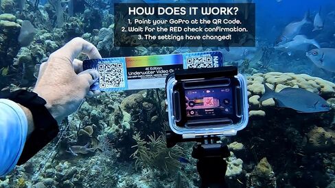 Underwater Video Guide (3-Card Package) with QR Code Camera Settings for use with GoPro HERO9, HERO10, HERO11, HERO12, HERO13, and Mission Cameras. in Kuwait
