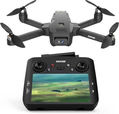 GPS Drone with EIS Camera 4.5" LCD Screen on Controller, FPV Drones Al Track&Orbit Mode with Professional with Auto Return Follow Me for Adult Beginner, GPS Brushless Drone Long Range Circle Fly,Under 249g in Kuwait