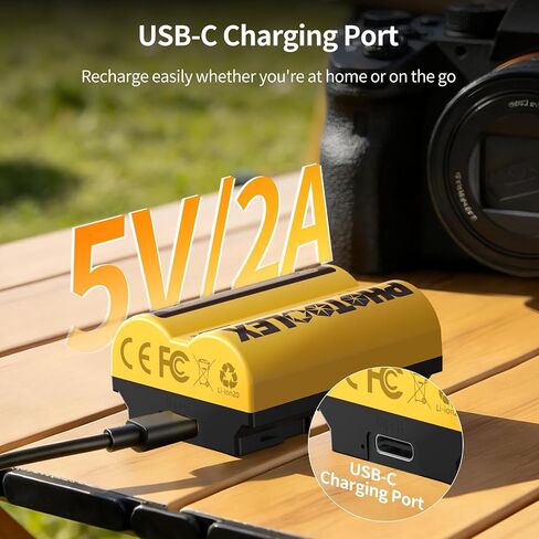 PHOTOOLEX 2520mAh NP-W235 Battery, 1-Pack USB-C Fuji XT5 Battery with 2.5H Fast Charging Compatible with X-T5, X-T4, X-S20, X-H2, X-H2S, GFX 100S, GFX 50S II in Kuwait