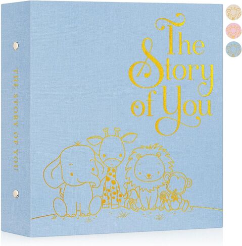 Ywlake Baby Photo Album 4x6 300 Pockets, Animal Linen Newborn Bebe Ultrasound Photo Album with Memo Writing Area Photo Book, Picture Album for kids, Baby Girl Boy Memory Book Keepsake (Beige) in Kuwait