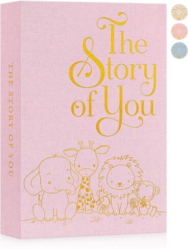 Ywlake Baby Photo Album 4x6 300 Pockets, Animal Linen Newborn Bebe Ultrasound Photo Album with Memo Writing Area Photo Book, Picture Album for kids, Baby Girl Boy Memory Book Keepsake (Beige) in Kuwait