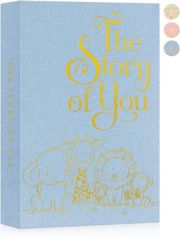 Ywlake Baby Photo Album 4x6 300 Pockets, Animal Linen Newborn Bebe Ultrasound Photo Album with Memo Writing Area Photo Book, Picture Album for kids, Baby Girl Boy Memory Book Keepsake (Beige) in Kuwait