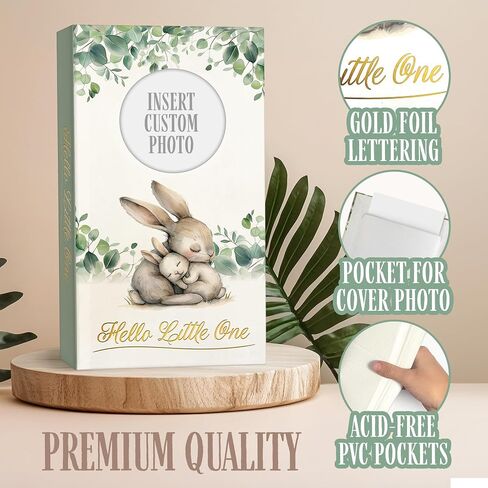 Photo Album for Baby – 4x6 300 Pocket Hardcover Picture Album, Baby Photo Album with Front Window, Acid-Free Pages, Family Memory Book for Wedding, Baby Shower & Home Storage in Kuwait