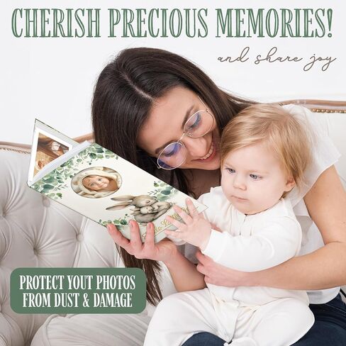 Photo Album for Baby – 4x6 300 Pocket Hardcover Picture Album, Baby Photo Album with Front Window, Acid-Free Pages, Family Memory Book for Wedding, Baby Shower & Home Storage in Kuwait