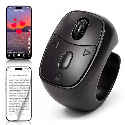 TikTok Scrolling Ring for iphone, Bluetooth Page Turner for iPad iOS Android Tablet, Fingertip Wireless Scroller Page Turner for, TikTok, YouTube, Instagram, Android Phone, Camera Remote Control in Kuwait