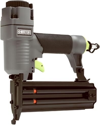Master Mechanic Pneumatic 18 Gauge Die Cast Brad Nailer, Lightweight Aluminum, Side Load Magazine, Drives 3/8" to 2" Nails for Trim, Base Molding in Kuwait