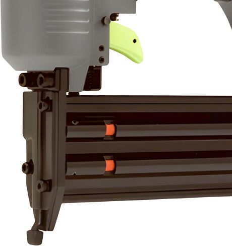 Master Mechanic Pneumatic 18 Gauge Die Cast Brad Nailer, Lightweight Aluminum, Side Load Magazine, Drives 3/8" to 2" Nails for Trim, Base Molding in Kuwait