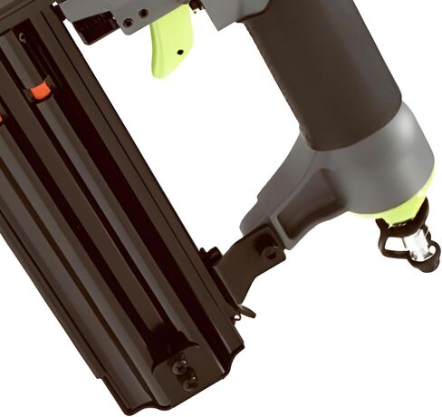 Master Mechanic Pneumatic 18 Gauge Die Cast Brad Nailer, Lightweight Aluminum, Side Load Magazine, Drives 3/8" to 2" Nails for Trim, Base Molding in Kuwait