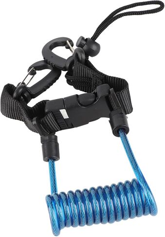 Quick Release Coil Lanyard Retractable Diving Lanyard with Hooks for M4 Handle Fittings Dive Lights Cameras Underwater Diving Snorkeling in Kuwait