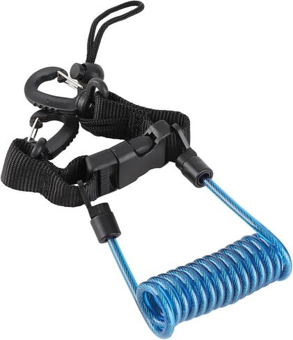 Quick Release Coil Lanyard Retractable Diving Lanyard with Hooks for M4 Handle Fittings Dive Lights Cameras Underwater Diving Snorkeling in Kuwait