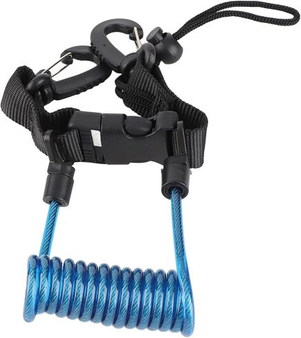 Quick Release Coil Lanyard Retractable Diving Lanyard with Hooks for M4 Handle Fittings Dive Lights Cameras Underwater Diving Snorkeling in Kuwait