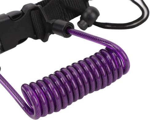 Diving Camera Lanyard Buckle Stainless Steel Wire Spring Coiled Lanyard for Scuba Gear Underwater Equipment Dive Accessories with 360° Rotating Hooks & Webbi in Kuwait