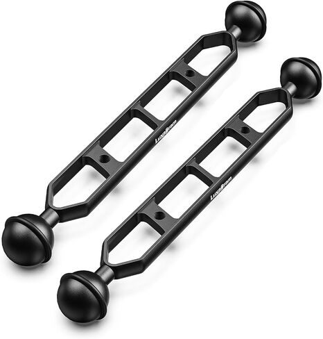 Luxagram 2PCS 9" Double Ball Arm for Underwater Photography, Professional Adjustable Dual Ball Joint Light Mount, Aluminum Alloy Clamp for Camera Tray, Video Lights&Strobes in Kuwait