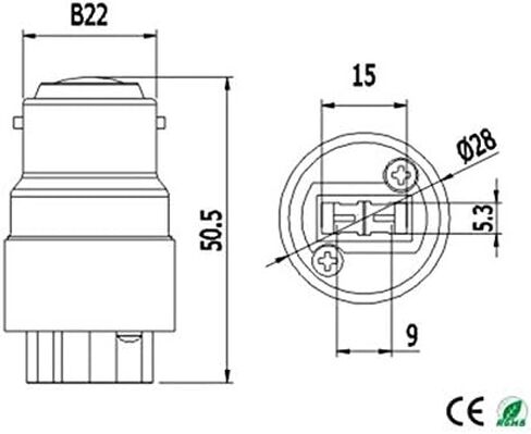 E-Simpo® 6-Pack B22 to G9 Adapter, B22 to G9 Lamp Base Converter, Z1058-1 in Kuwait