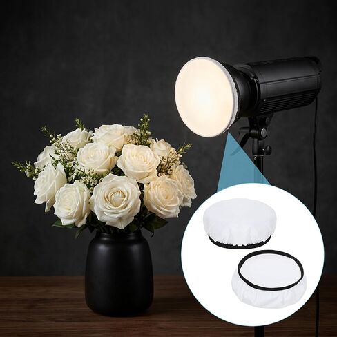 5PCS 7"/18cm Light Diffuser Sock, Soft Diffuser Lamp Cover White Lamp Shade Diffusers Film, LED Light Covers Great for Standard Sparkler Studio Strobe Reflectors, Video Shooting in Kuwait